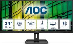 Monitor LED 34" AOC U34E2M, 2xHDMI, DP, 12:9, WQHD, 100Hz