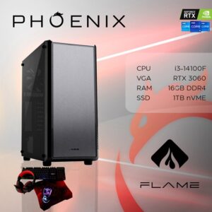 Stolno računalo Fenix 601 Intel i3 14100,16GB DDR4,NVMe SSD 1TB, dos