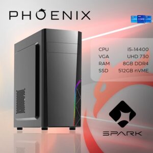 Stolno računalo Fenix 166 Intel i3 14100,8GB DDR4,NVMe SSD 512GB, dos