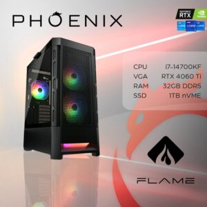 Stolno računalo Feniks 604 Intel i7 14700,32GB DDR5,NVMe SSD 1TB,RTX 4060TI, dos