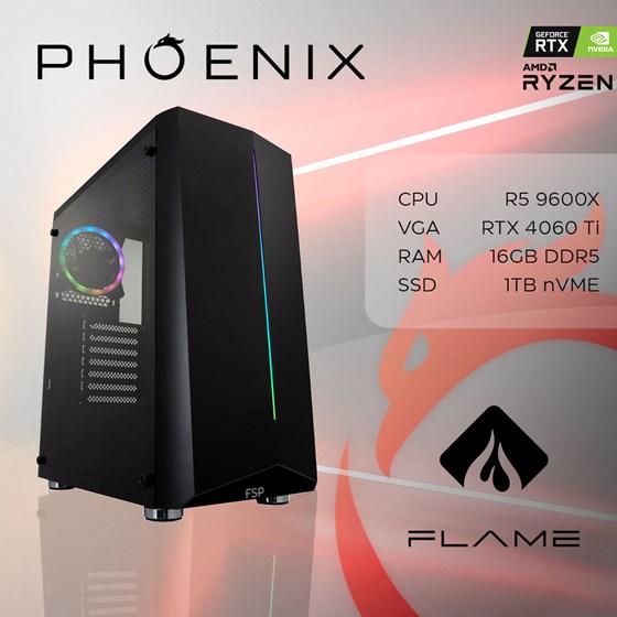 Stolno računalo Fenix 605 AMD Ryzen 5 9600X,16GB DDR5,NVMe SSD 1TB,dos