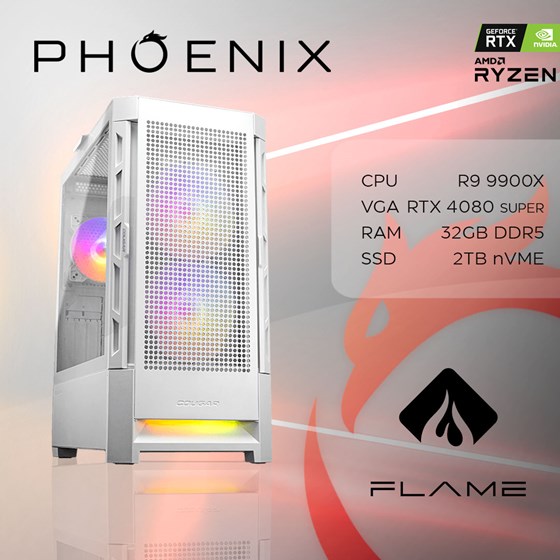 Stolno računalo Fenix 607 AMD Ryzen 9 9900X,32GB DDR5,NVMe SSD 2TB, dos