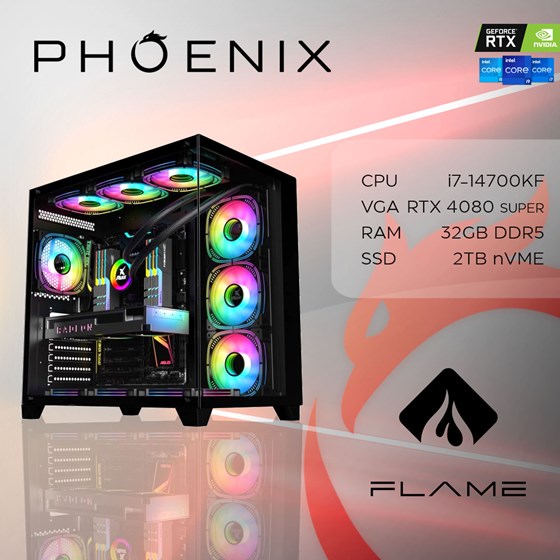 Stolno računalo Fenix 608 Intel i7 14700,32GB DDR5,SSD 2TB,RTX 4060,dos